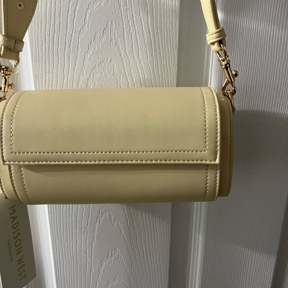 Madison West Cream Shoulder Bag